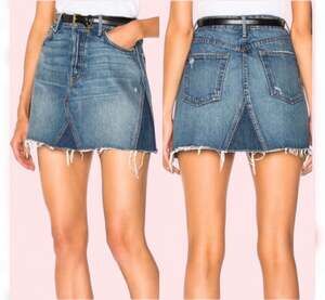 GRLFRND Women Skirt EVA Denim A-Frame Gusset Size 25